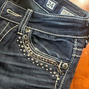 Miss Me Blue Fashion Jeans with Rhinestone Embellishments